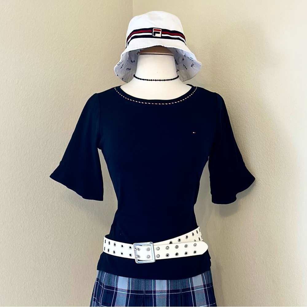 White Reversible Fila Bucket Hat